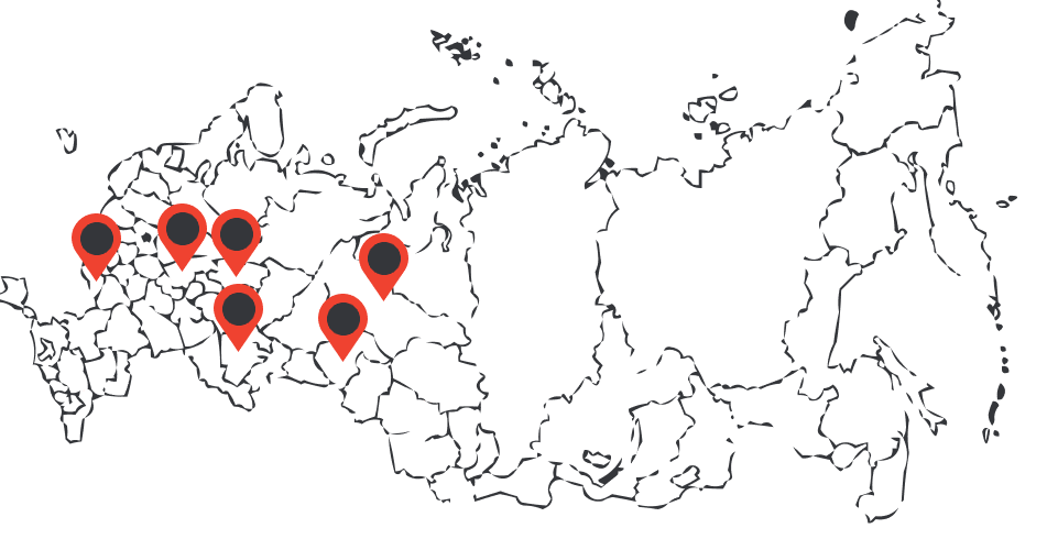 Развитая сеть дилерских центров на территории России